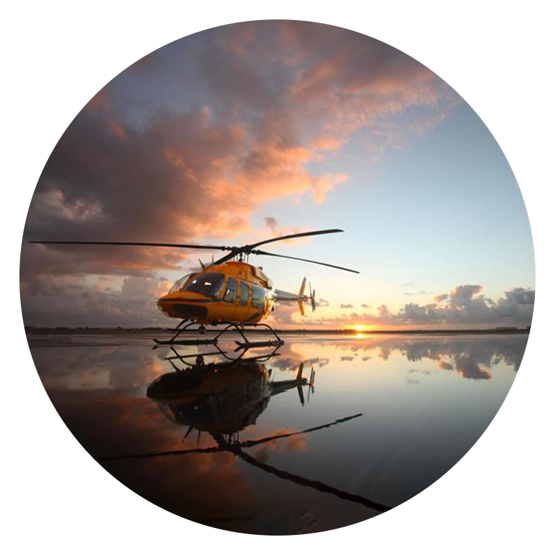 Bell 407 Medical Helicopter on the tarmac